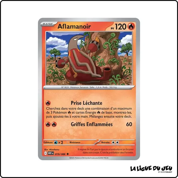 Peu commune - Pokemon - Flamme Blanche - Aflamanoir 19/86