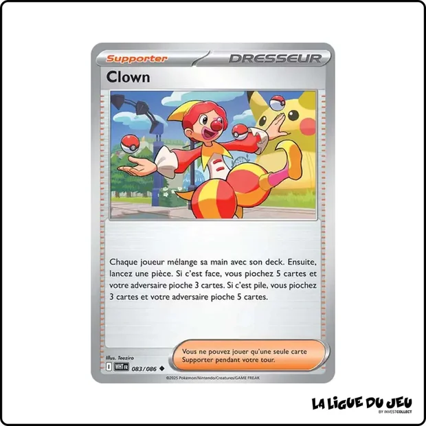 Peu commune - Pokemon - Flamme Blanche - Clown 83/86
