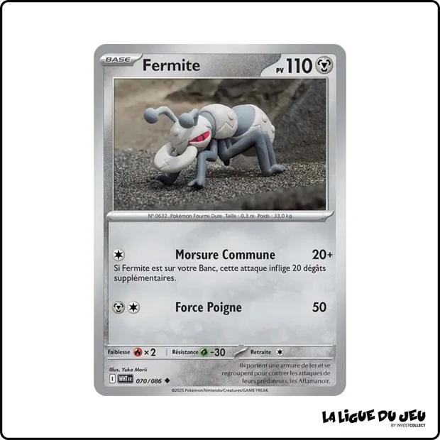Peu commune - Pokemon - Flamme Blanche - Fermite 70/86