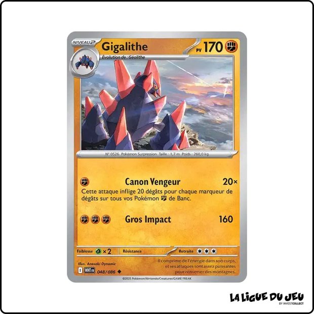 Peu commune - Pokemon - Flamme Blanche - Gigalithe 48/86