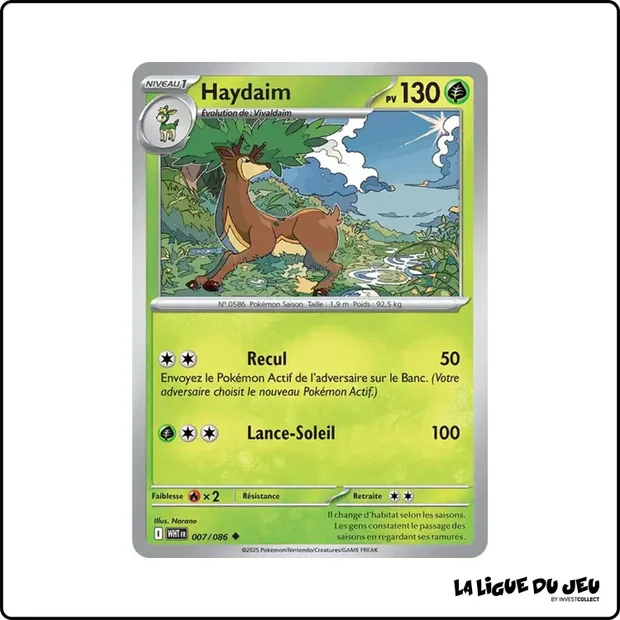 Peu commune - Pokemon - Flamme Blanche - Haydaim 7/86