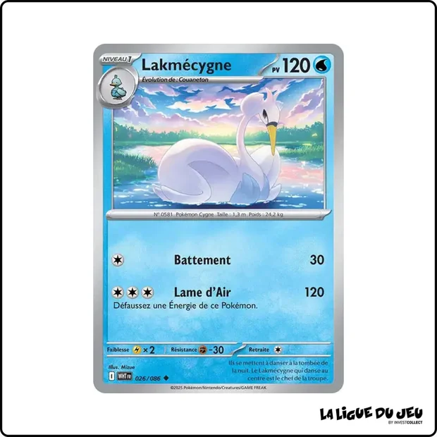 Peu commune - Pokemon - Flamme Blanche - Lakmécygne 26/86