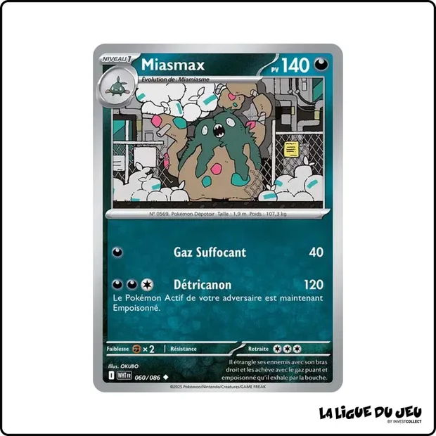 Peu commune - Pokemon - Flamme Blanche - Miasmax 60/86