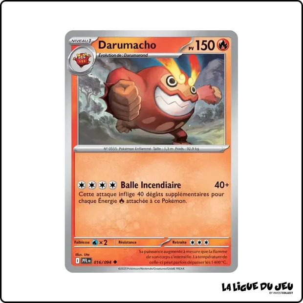 Peu commune - Pokemon - Flammes Fantasmagoriques - Darumacho 16/94