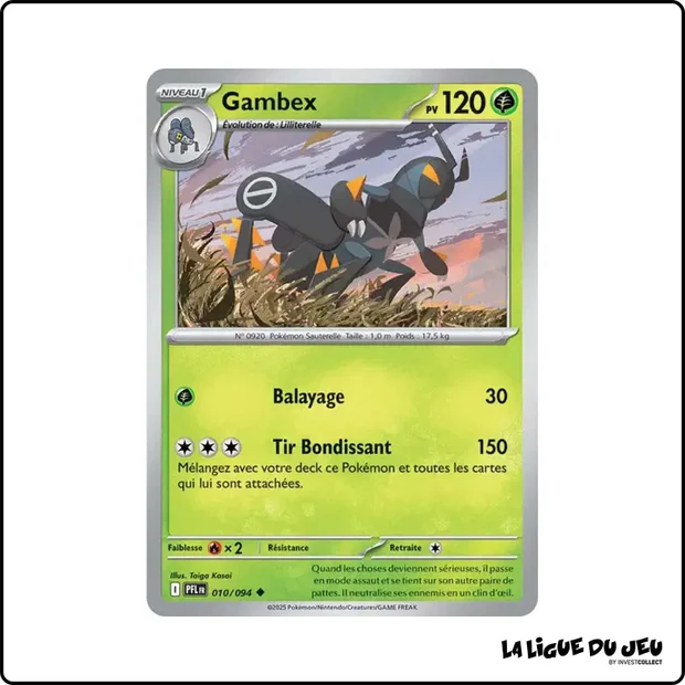 Peu commune - Pokemon - Flammes Fantasmagoriques - Gambex 10/94
