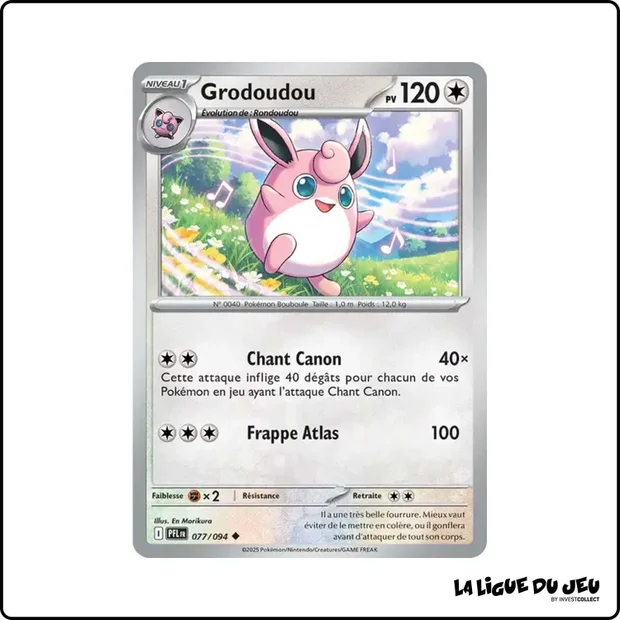 Peu commune - Pokemon - Flammes Fantasmagoriques - Grodoudou 77/94