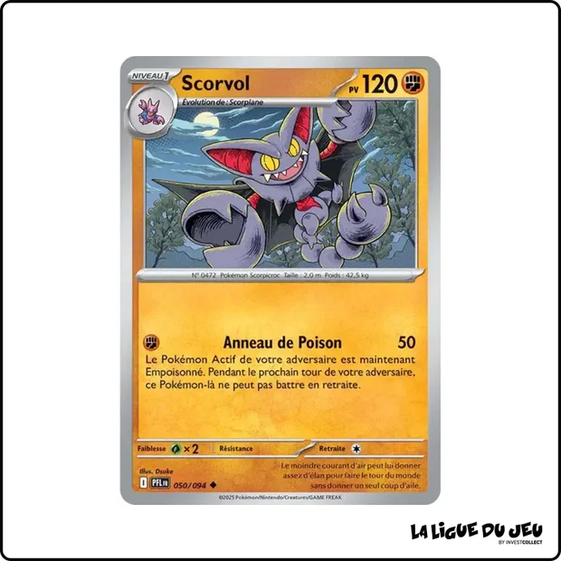 Peu commune - Pokemon - Flammes Fantasmagoriques - Scorvol 50/94