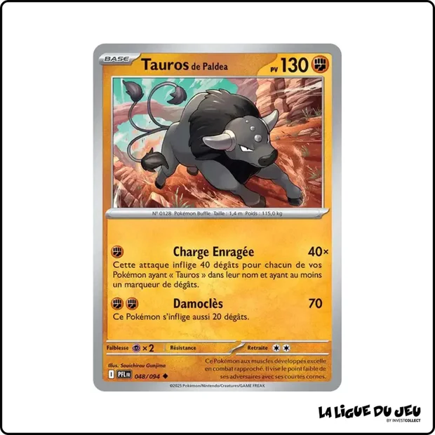 Peu commune - Pokemon - Flammes Fantasmagoriques - Tauros de Paldea 48/94
