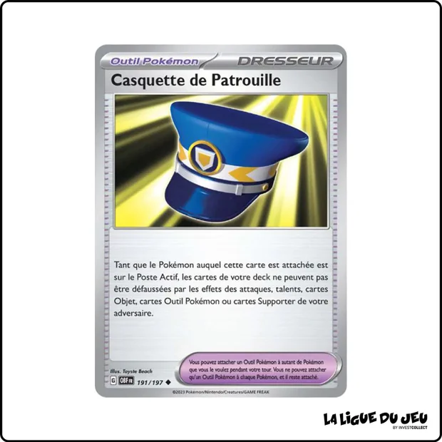 Peu commune - Pokemon - Flammes Obsidiennes - Casquette de Patrouille 191/197