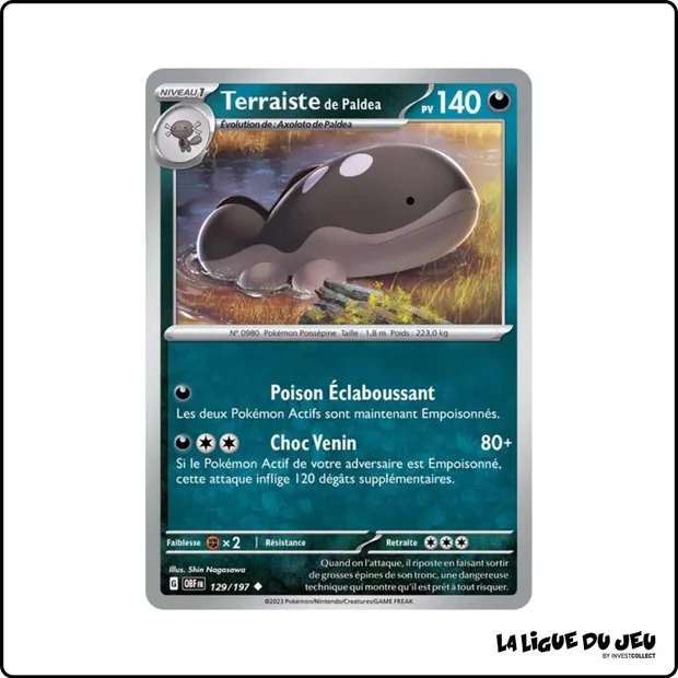Peu commune - Pokemon - Flammes Obsidiennes - Terraiste de Paldea 129/197