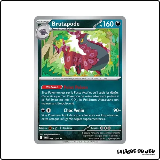 Peu commune - Pokemon - Foudre Noire - Brutapode 56/86