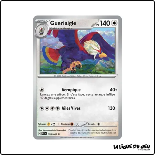 Peu commune - Pokemon - Foudre Noire - Gueriaigle 78/86