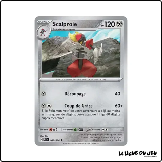 Peu commune - Pokemon - Foudre Noire - Scalproie 65/86