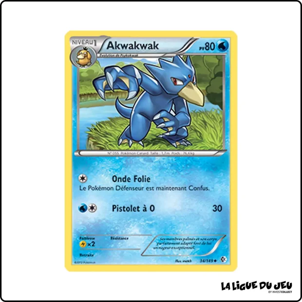 Peu commune - Pokemon - Frontières Franchies - Akwakwak 34/149