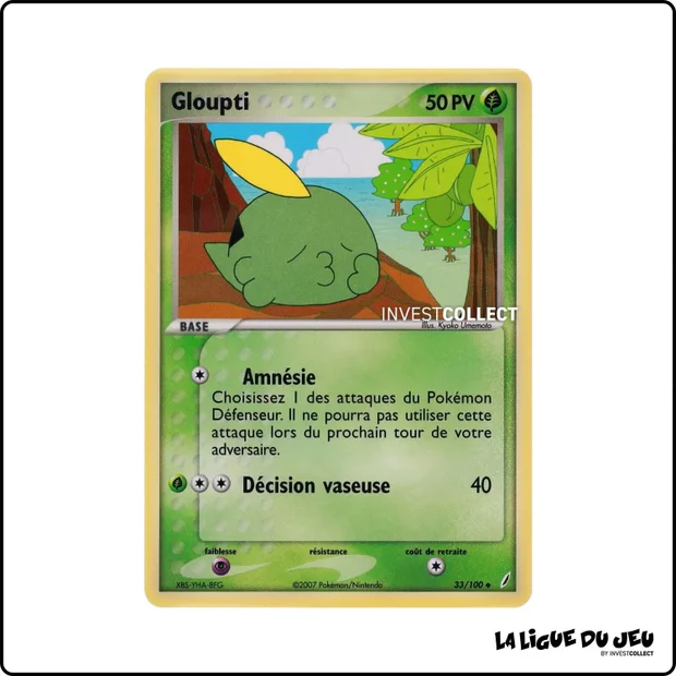 Peu commune - Pokemon - Gardiens de Cristal - Gloupti 33/100