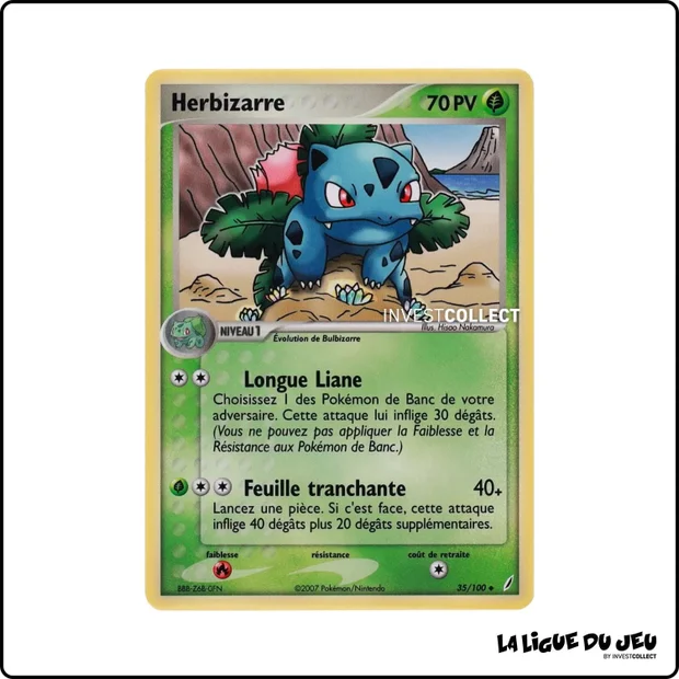Peu commune - Pokemon - Gardiens de Cristal - Herbizarre 35/100