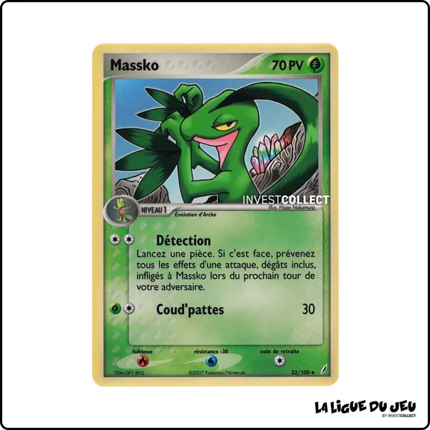 Peu commune - Pokemon - Gardiens de Cristal - Massko 32/100