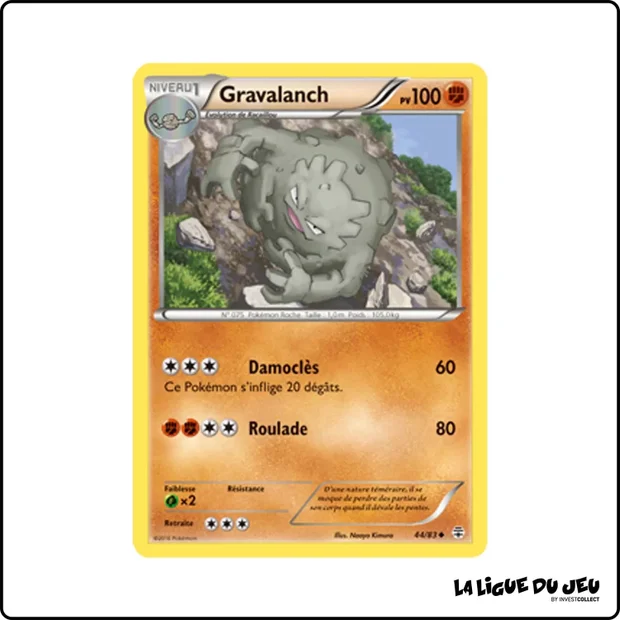 Peu commune - Pokemon - Générations - Gravalanch 44/83