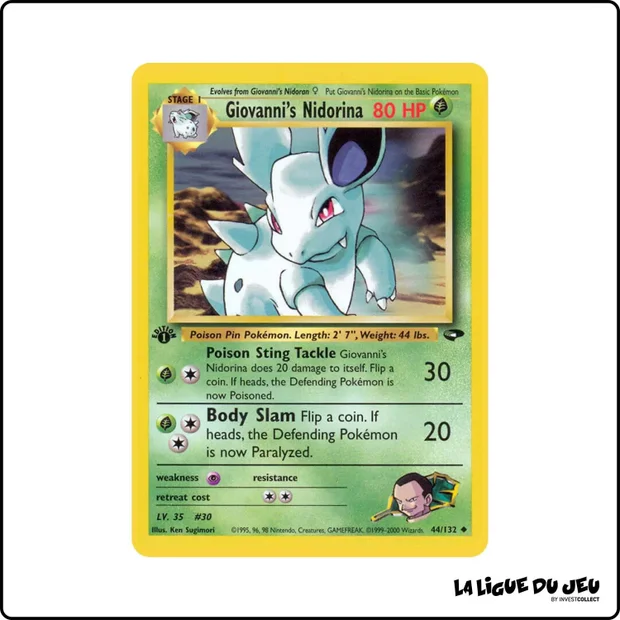 Peu commune - Pokemon - Gym Challenge - Giovanni's Nidorina 44/132