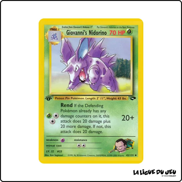 Peu commune - Pokemon - Gym Challenge - Giovanni's Nidorino 45/132