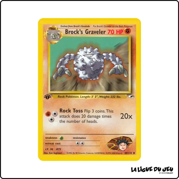 Peu commune - Pokemon - Gym Heroes - Brock's Graveler 40/132