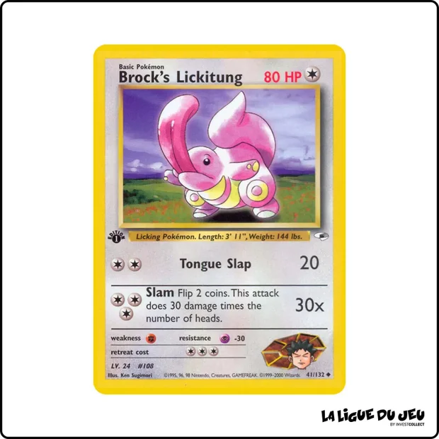 Peu commune - Pokemon - Gym Heroes - Brock's Lickitung 41/132