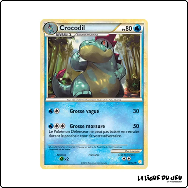 Peu commune - Pokemon - HeartGold SoulSilver de Base - Crocodil 38/123