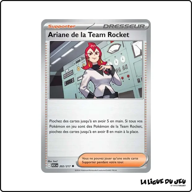 Peu commune - Pokemon - Héros Transcendants - Ariane de la Team Rocket 202/217