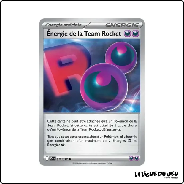 Peu commune - Pokemon - Héros Transcendants - Énergie de la Team Rocket 217/217