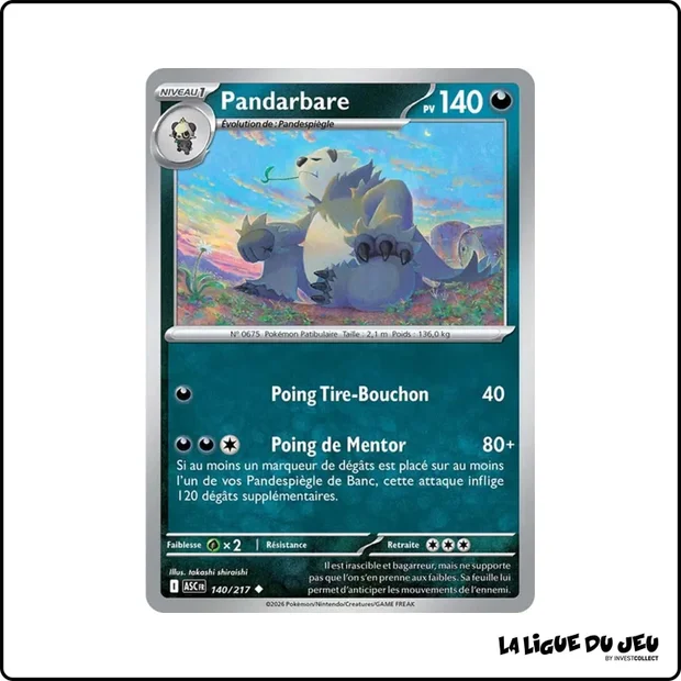 Peu commune - Pokemon - Héros Transcendants - Pandarbare 140/217