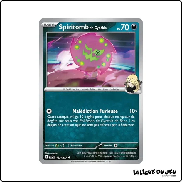Peu commune - Pokemon - Héros Transcendants - Spiritomb de Cynthia 133/217