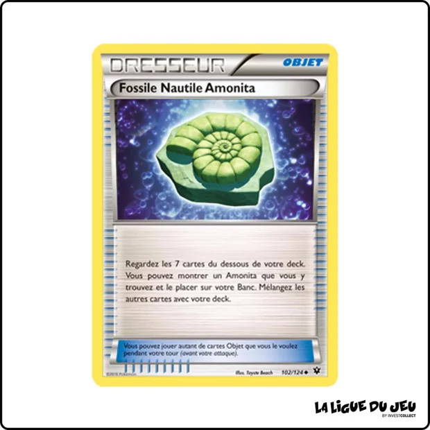 Peu commune - Pokemon - Impact des Destins - Fossile Nautile Amonita 102/125
