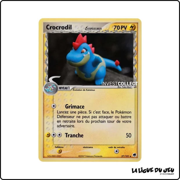 Peu commune - Pokemon - Île des Dragons - Crocrodil 27/101