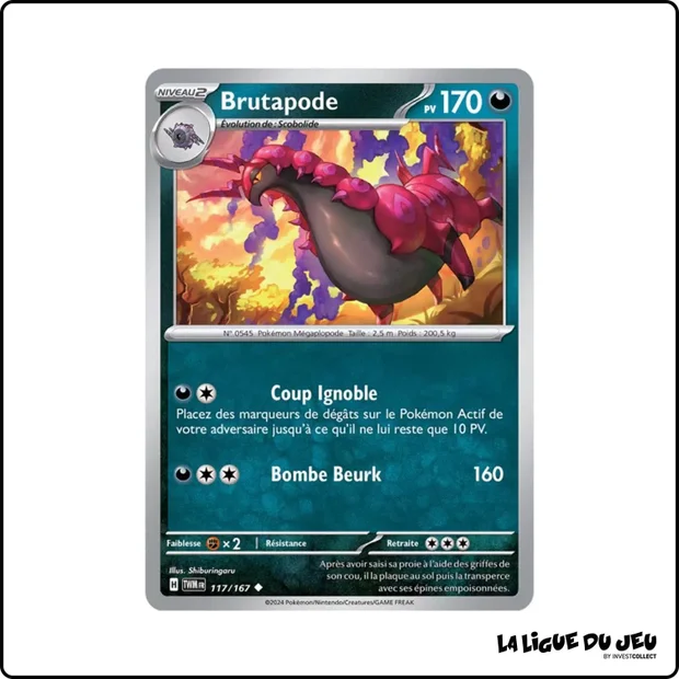 Peu commune - Pokemon - Mascarade Crépusculaire - Brutapode 117/167