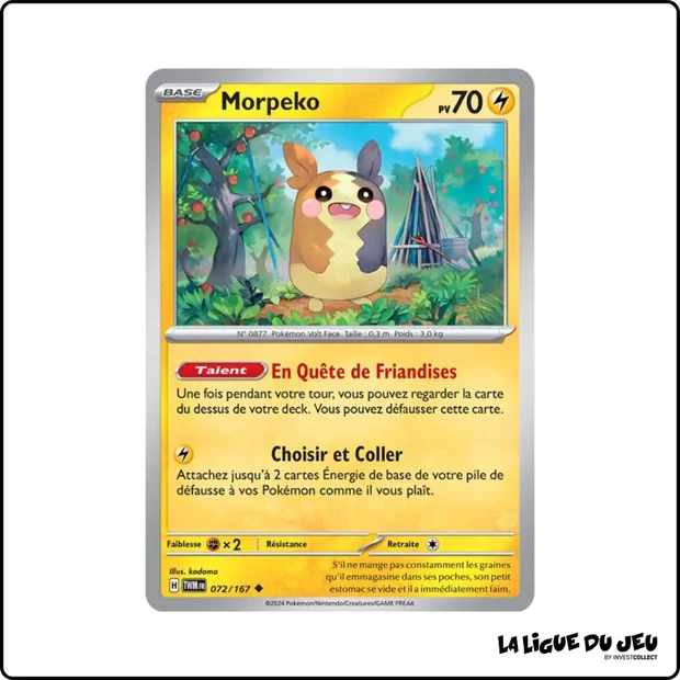 Peu commune - Pokemon - Mascarade Crépusculaire - Morpeko 72/167