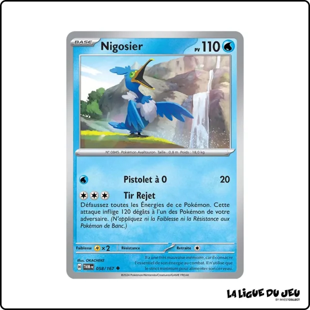 Peu commune - Pokemon - Mascarade Crépusculaire - Nigosier 58/167