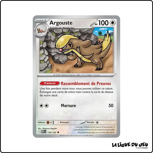 Peu commune - Pokemon - Méga Évolution de Base - Argouste 110/132
