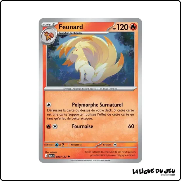 Peu commune - Pokemon - Méga Évolution de Base - Feunard 20/132