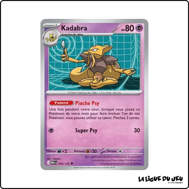 Peu commune - Pokemon - Méga Évolution de Base - Kadabra 55/132
