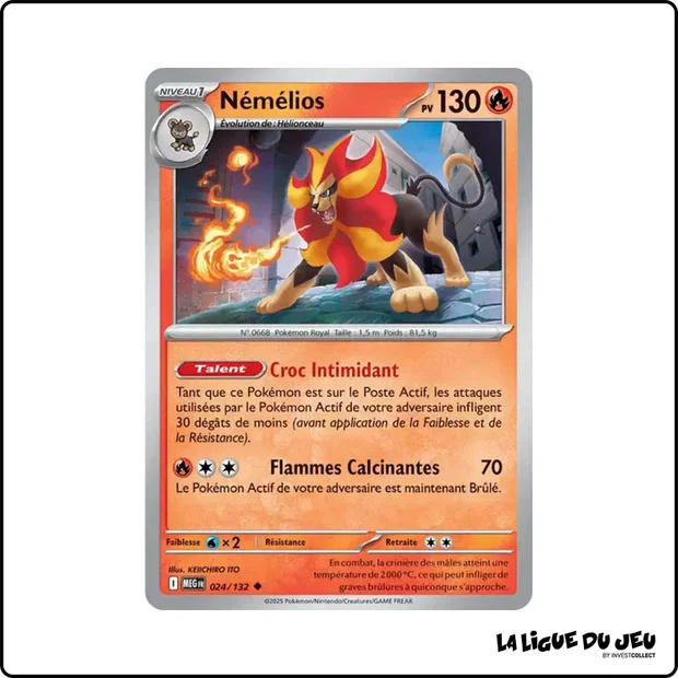 Peu commune - Pokemon - Méga Évolution de Base - Némélios 24/132