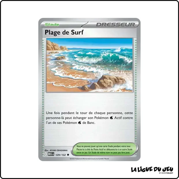 Peu commune - Pokemon - Méga Évolution de Base - Plage de Surf 129/132