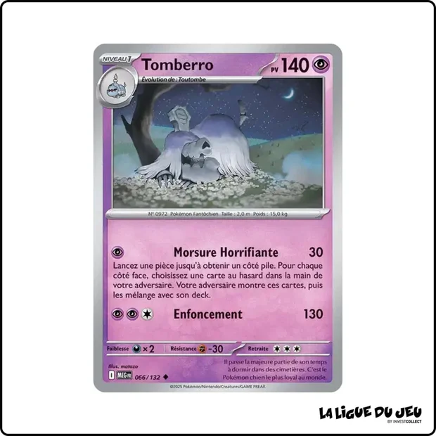 Peu commune - Pokemon - Méga Évolution de Base - Tomberro 66/132