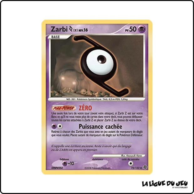 Peu commune - Pokemon - Merveilles Secrètes - Zarbi Z 72/132