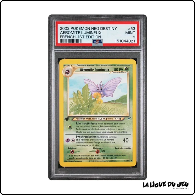 Peu Commune - Pokemon - Neo Destiny - Aéromite lumineux - 53/105 - 1er édition - PSA 9 - Français