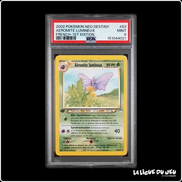 Peu Commune - Pokemon - Neo Destiny - Aéromite lumineux - 53/105 - 1er édition - PSA 9 - Français