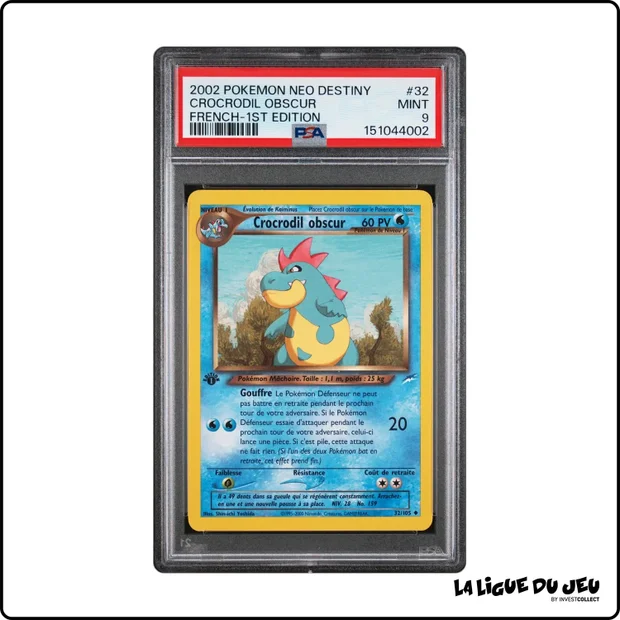 Peu Commune - Pokemon - Neo Destiny - Crocrodil obscur - 32/105 - 1er édition - PSA 9 - Français