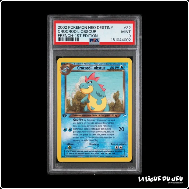 Peu Commune - Pokemon - Neo Destiny - Crocrodil obscur - 32/105 - 1er édition - PSA 9 - Français
