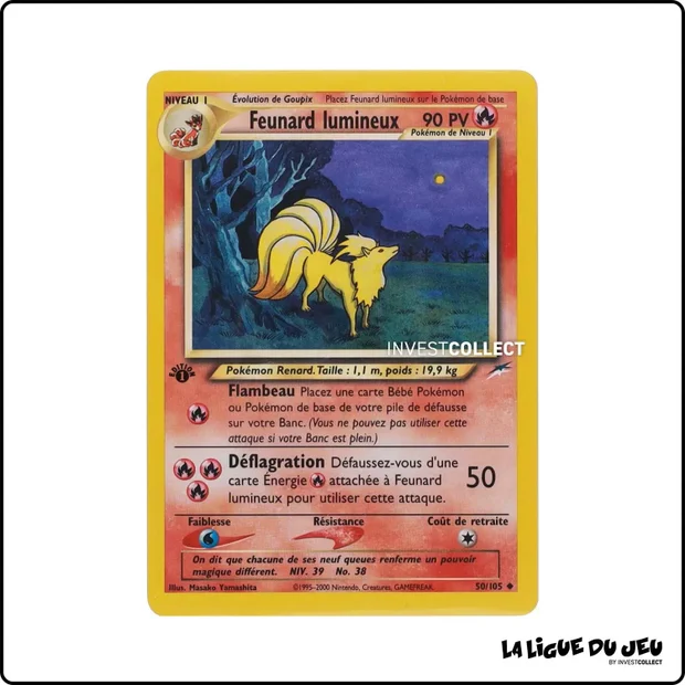 Peu commune - Pokemon - Neo Destiny - Feunard lumineux 50/105
