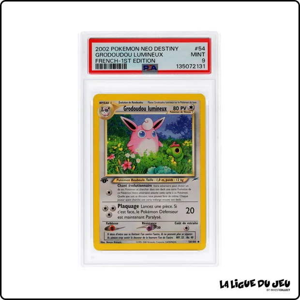 Peu Commune - Pokemon - Neo Destiny - Grodoudou Lumineux - 54/105 - 1er édition - PSA 9 - Français