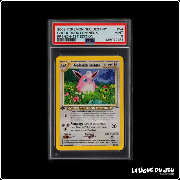 Peu Commune - Pokemon - Neo Destiny - Grodoudou Lumineux - 54/105 - 1er édition - PSA 9 - Français